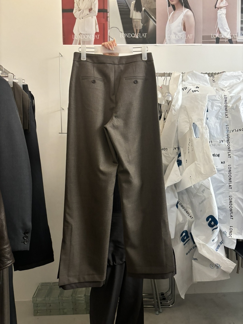 LONDON FLAT東大門㊣代購女士新品人氣正裝褲西褲不含腰帶羊毛LONDON FLAT正裝褲/西褲