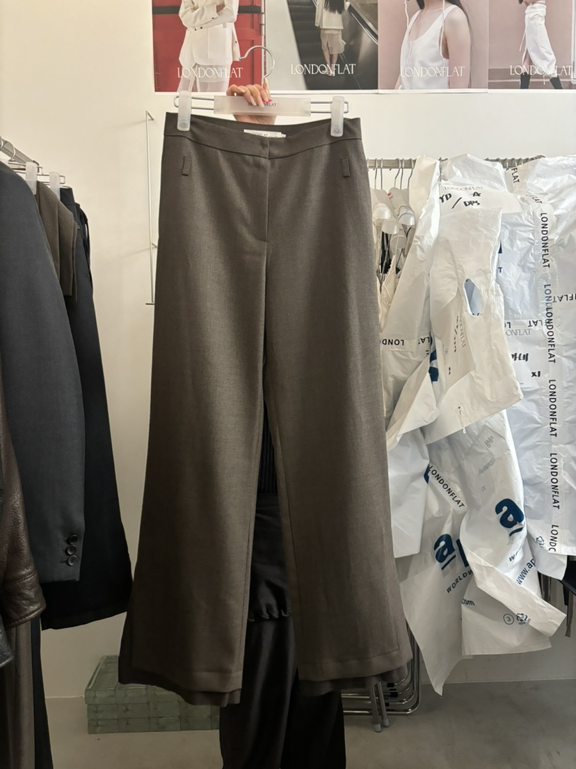 LONDON FLAT東大門㊣代購女士新品人氣正裝褲西褲不含腰帶羊毛LONDON FLAT正裝褲/西褲圖色2