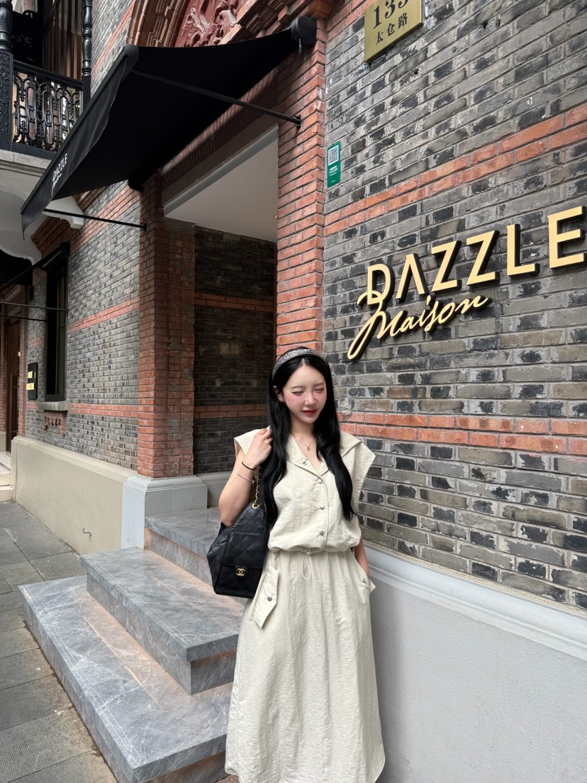 DAILY MOMENT韓國代購㊣女裝新品時尚職業真品人氣25秋冬長裙DAILY MOMENT長裙