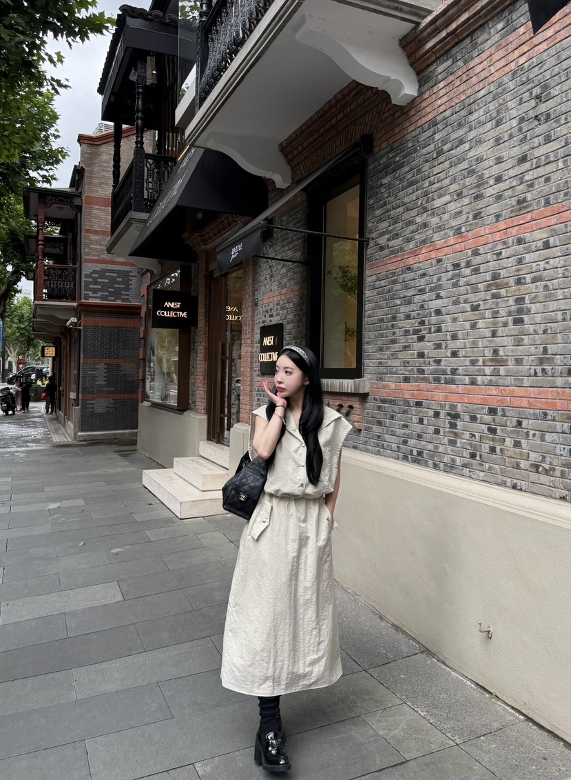 DAILY MOMENT韓國代購㊣女裝新品時尚職業真品人氣25秋冬長裙DAILY MOMENT長裙