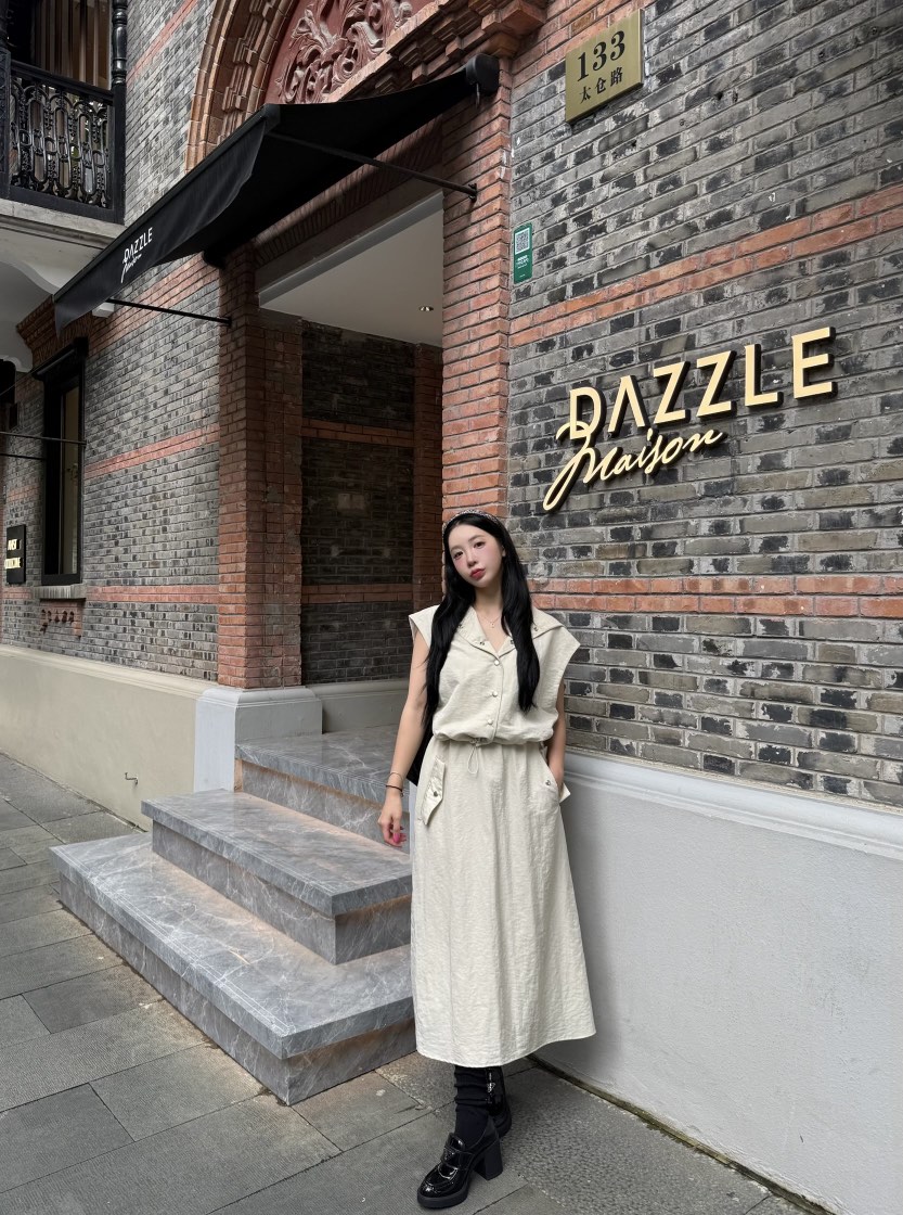DAILY MOMENT韓國代購㊣女裝新品時尚職業真品人氣25秋冬長裙DAILY MOMENT長裙