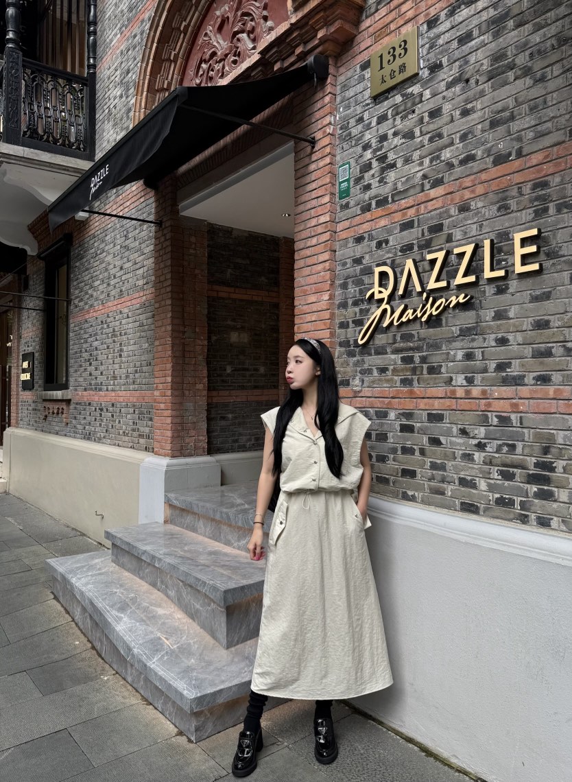 DAILY MOMENT韓國代購㊣女裝新品時尚職業真品人氣25秋冬長裙DAILY MOMENT長裙