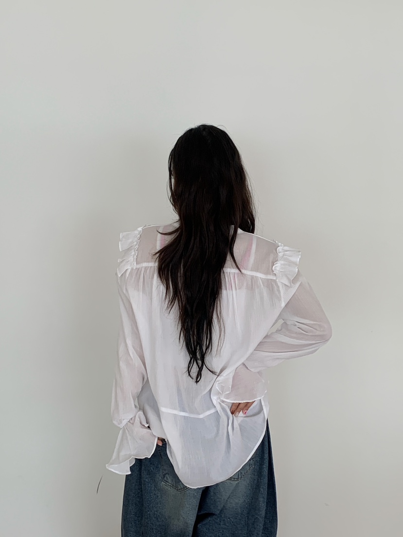 INTHEEND東大門㊣實拍女裝新款真品人氣25秋冬時尚襯衫蕾絲衫INTHEEND襯衫/蕾絲衫