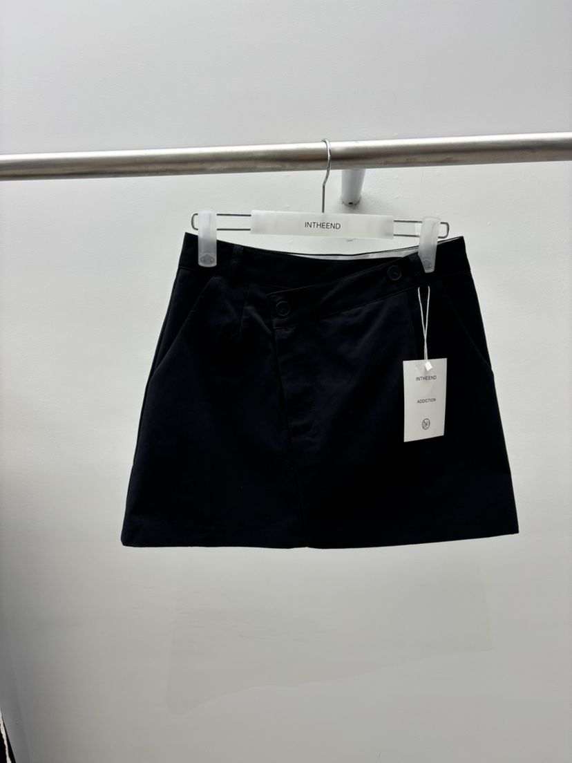 INTHEEND東大門㊣實拍女裝新品休閑熱賣職業時尚短裙斜紋布INTHEEND短裙圖色2