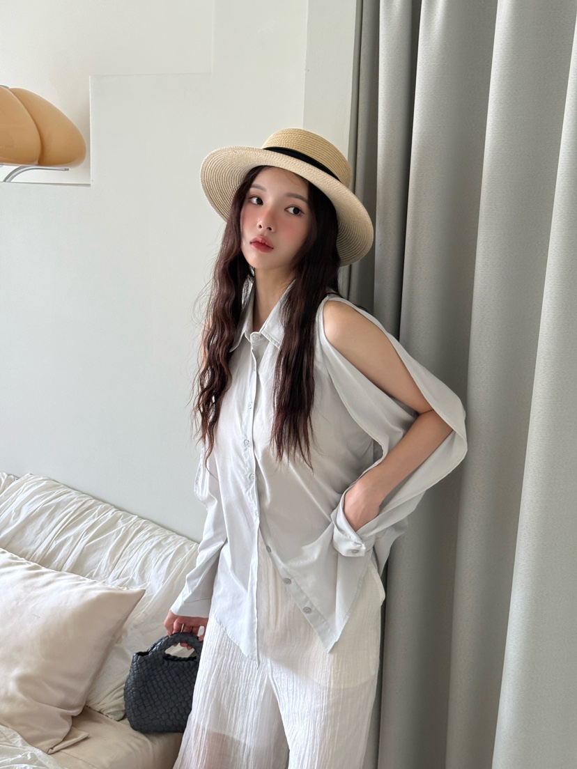 MARKE-P東大門㊣代購女裝新品推薦人氣休閑襯衫蕾絲衫莫代爾MARKE-P襯衫/蕾絲衫