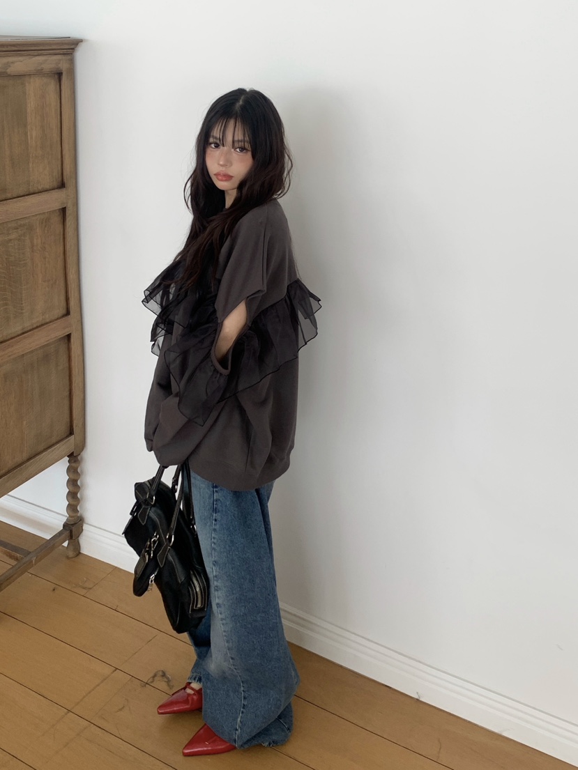 INTHEEND韓國直郵㊣女裝新品人氣25秋冬真品休閑職業時尚衛衣INTHEEND衛衣