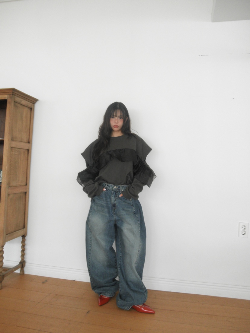 INTHEEND韓國代購㊣女士新品時尚推薦25秋冬人氣熱賣牛仔褲INTHEEND牛仔褲