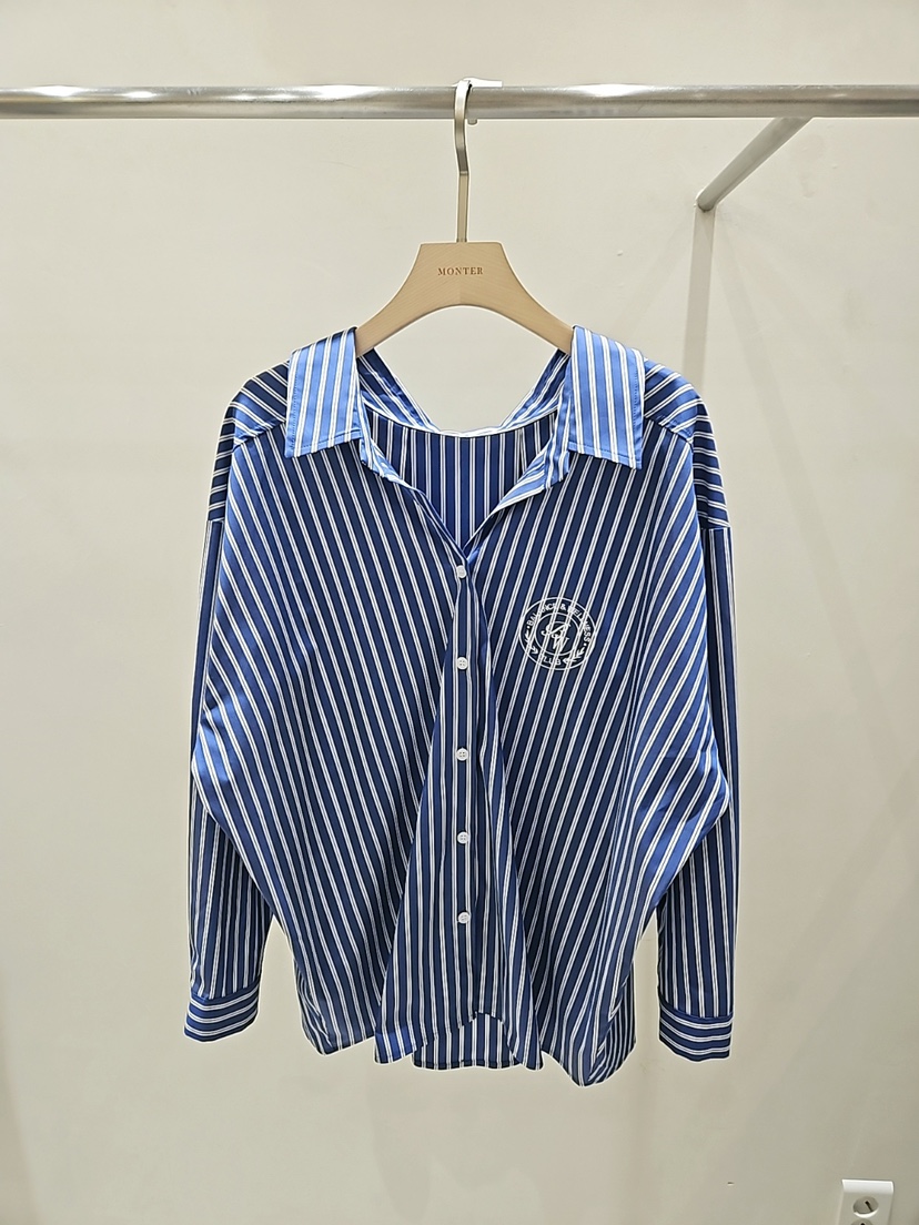 MONTER東大門㊣代購女士新品熱賣時尚職業休閑襯衫蕾絲衫刺繡MONTER襯衫/蕾絲衫圖色1
