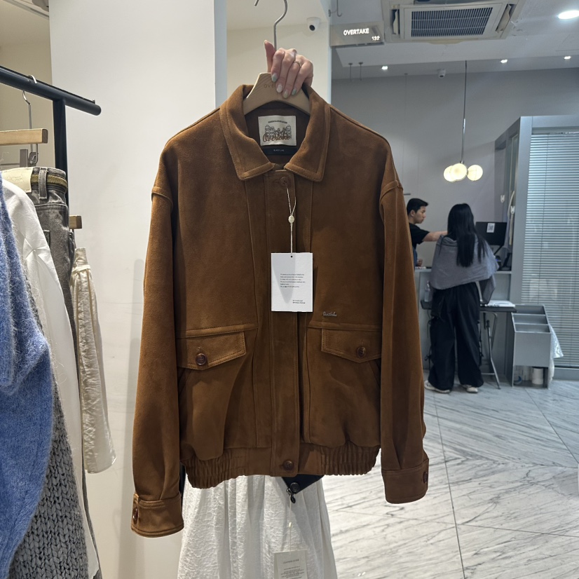 OVERTAKE韓國直郵㊣女士新品熱賣推薦時尚25秋冬真品職業夾克OVERTAKE夾克圖色1