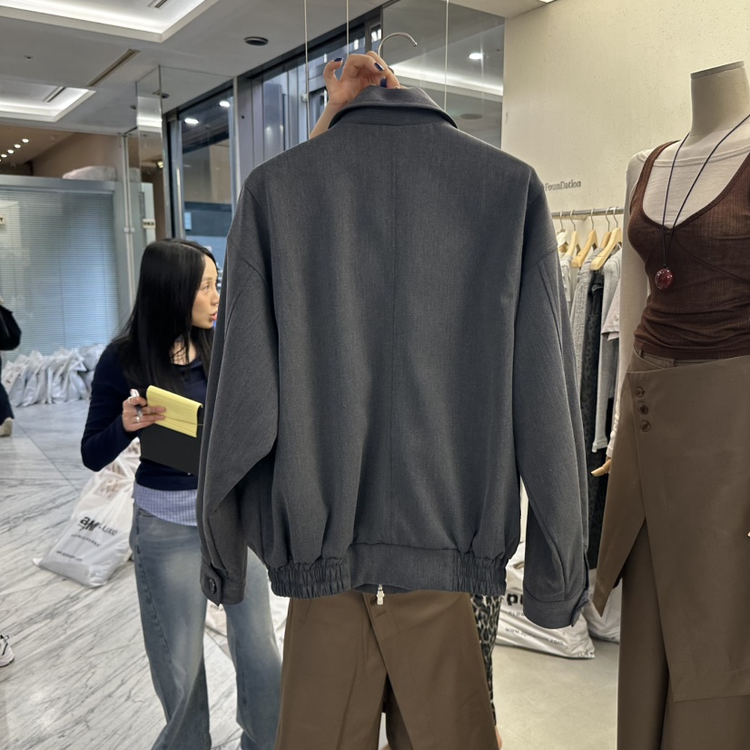 FOUNDATION韓國代購㊣女裝新品真品熱賣25秋冬休閑時尚夾克FOUNDATION夾克