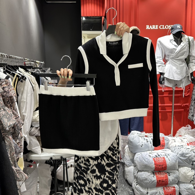 RARE CLOSET東大門㊣代購女裝新款職業25秋冬套裝兩件套套裝RARE CLOSET套裝圖色2