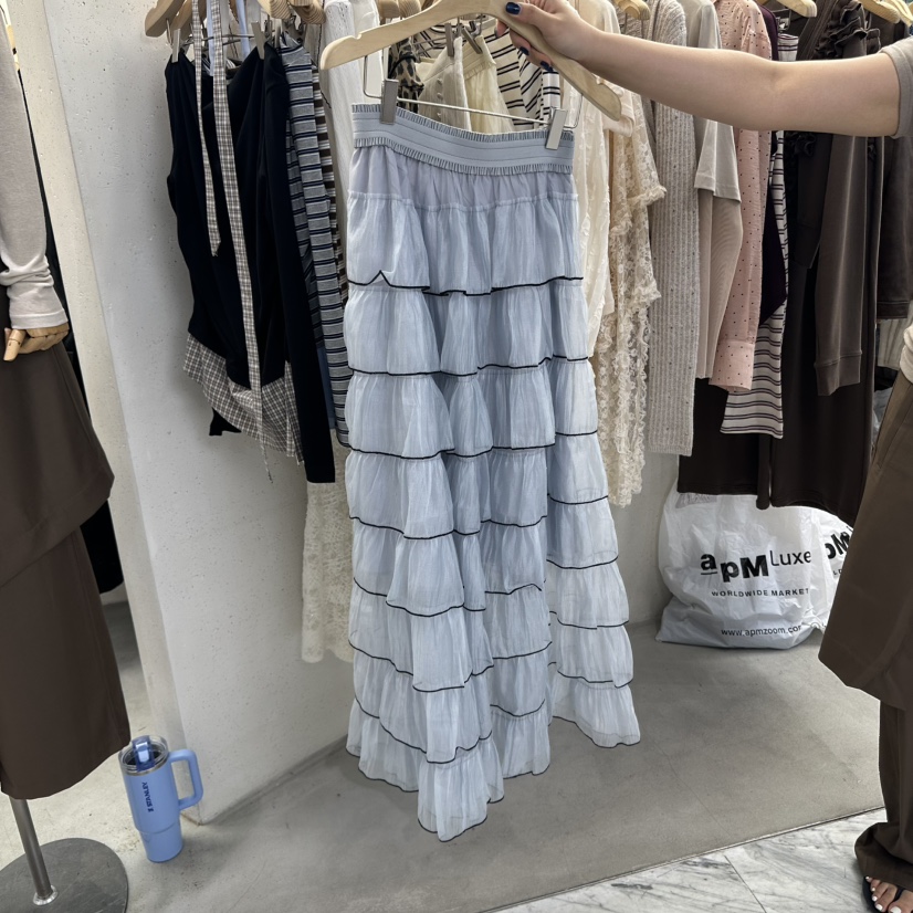 FOUNDATION韓國代購㊣女士新品真品人氣25秋冬休閑熱賣長裙FOUNDATION長裙圖色1