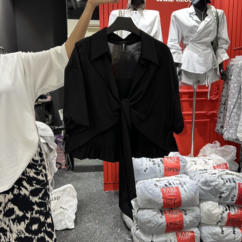 RARE CLOSET東大門㊣實拍女裝新品人氣熱賣休閑襯衫蕾絲衫RARE CLOSET襯衫/蕾絲衫圖色3