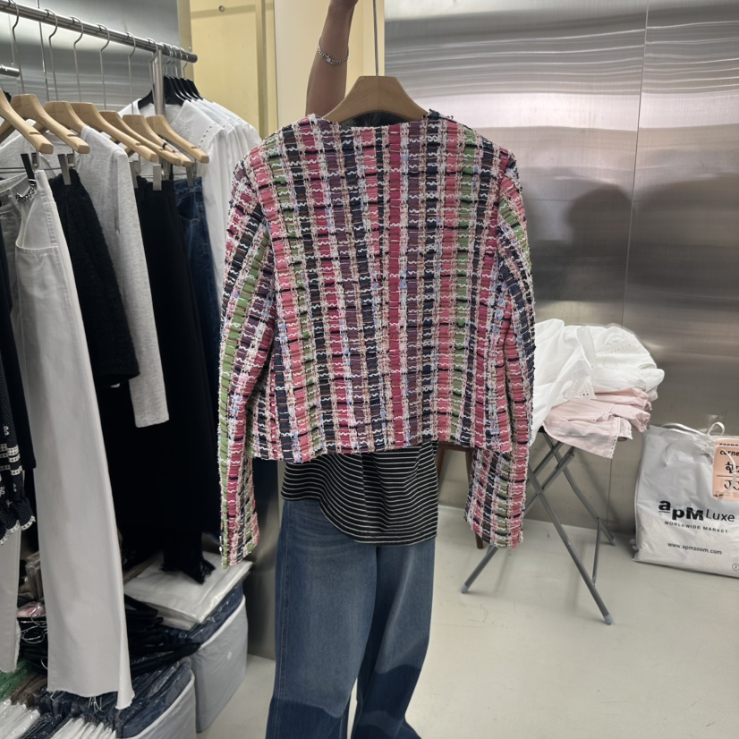 CORNER韓國代購㊣女士新品休閑人氣時尚25秋冬職業夾克粗花呢CORNER.302夾克