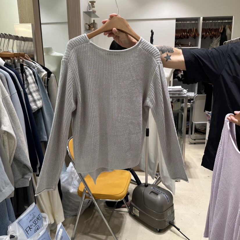 MELO韓國代購㊣女裝新品職業人氣熱賣25秋冬休閑針織衫寬松MELO針織衫