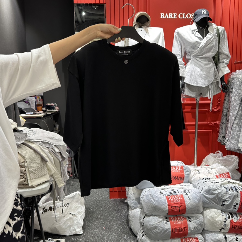 RARE CLOSET東大門㊣實拍女裝新品休閑25秋冬職業真品熱賣T恤RARE CLOSETT恤圖色2