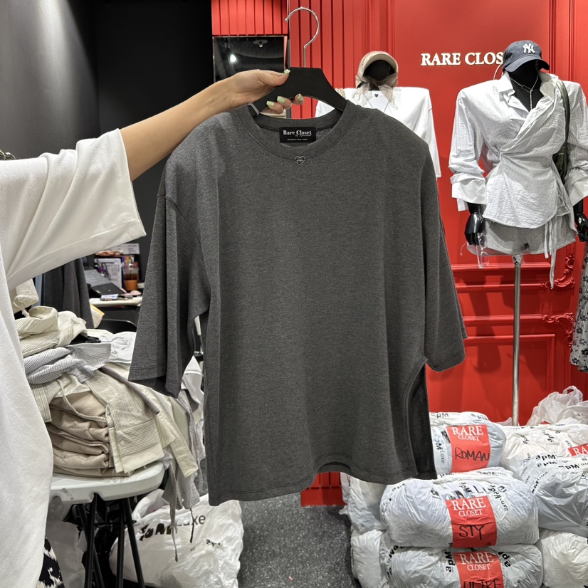 RARE CLOSET東大門㊣實拍女裝新品休閑25秋冬職業真品熱賣T恤RARE CLOSETT恤圖色3
