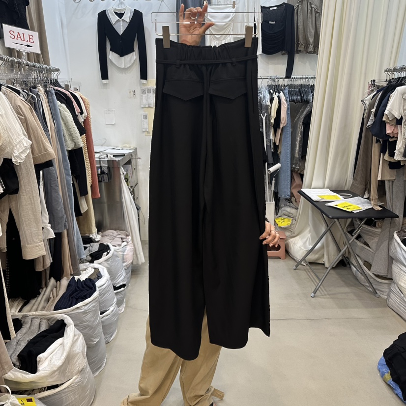 BILLION-L韓國代購㊣女士新品25秋冬熱賣人氣休閑褲含腰繩BILLION-L休閑褲