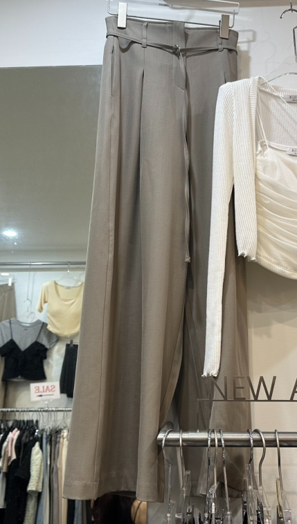 BILLION-L韓國代購㊣女士新品25秋冬熱賣人氣休閑褲含腰繩BILLION-L休閑褲圖色2