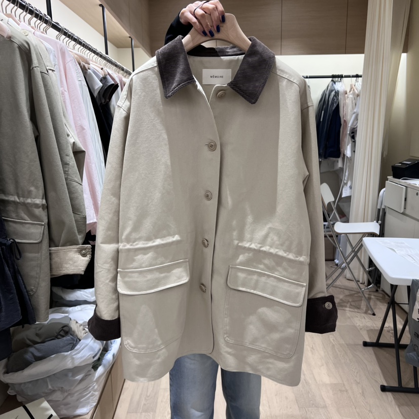 MEMOIRE韓國直郵㊣女士新品休閑熱賣真品人氣25秋冬職業夾克MEMOIRE夾克圖色1