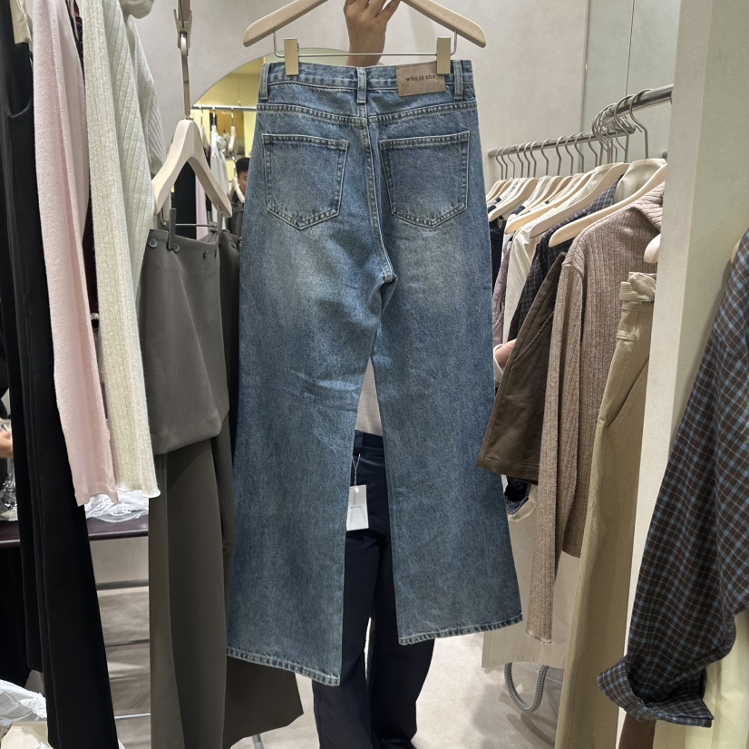 WHO IS SHE東大門㊣實拍女士新品推薦真品職業時尚牛仔褲WHO IS SHE牛仔褲