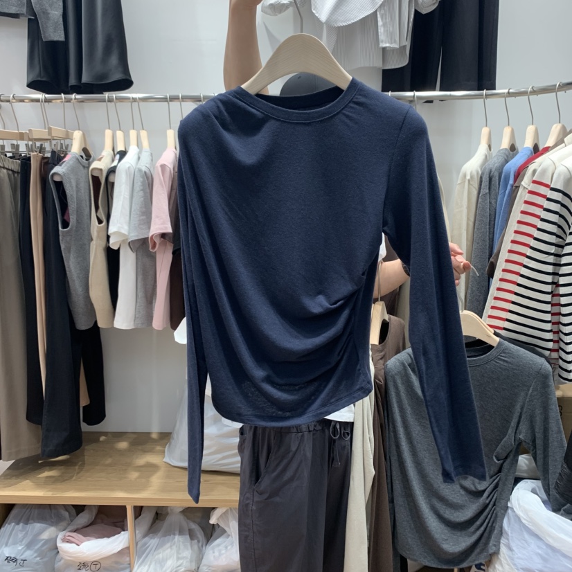 MADEMOISELLE(不代購)東大門㊣代購女裝新品熱賣時尚長袖T恤MADEMOISELL長袖T恤圖色3