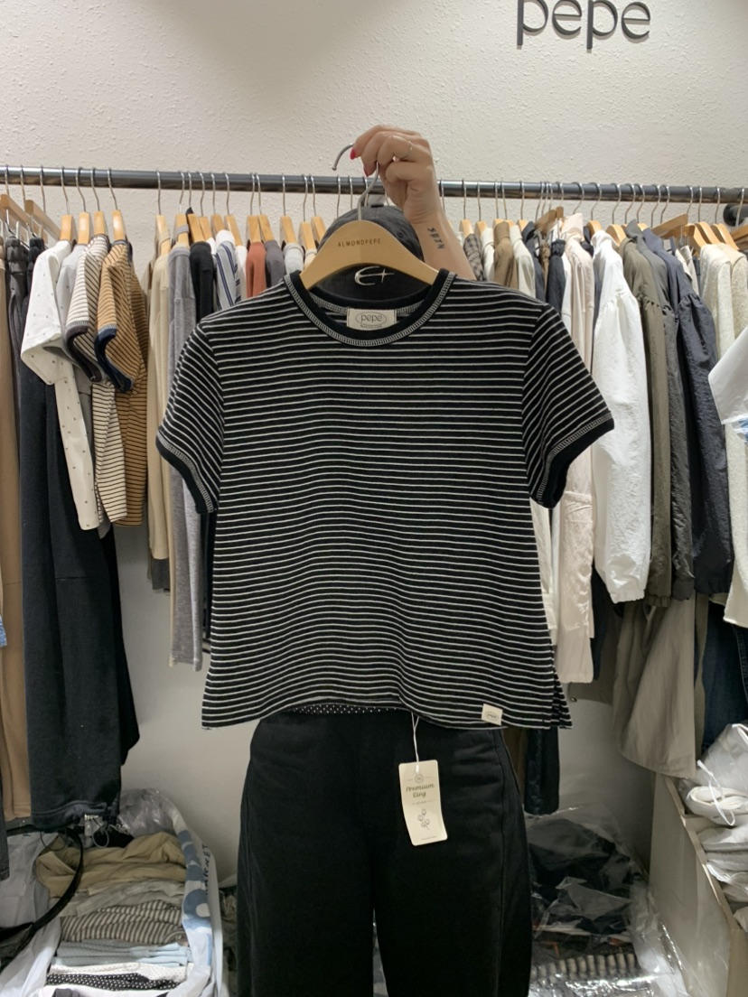 ALMOND PEPE韓國直郵㊣女士新品人氣真品職業25秋冬時尚T恤ALMOND PEPET恤圖色3