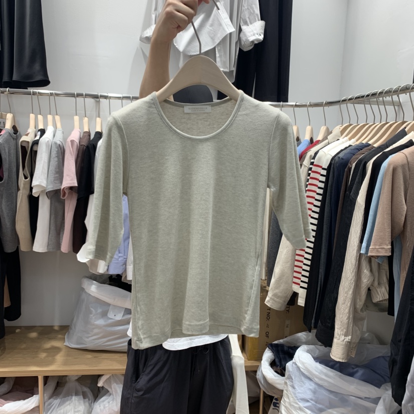 MADEMOISELLE(不代購)東大門㊣代購女士新品休閑時尚真品T恤MADEMOISELLT恤圖色2