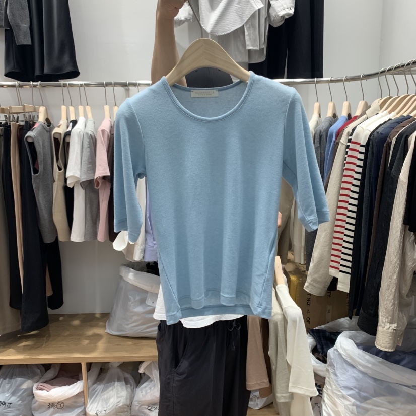 MADEMOISELLE(不代購)東大門㊣代購女士新品休閑時尚真品T恤MADEMOISELLT恤圖色4