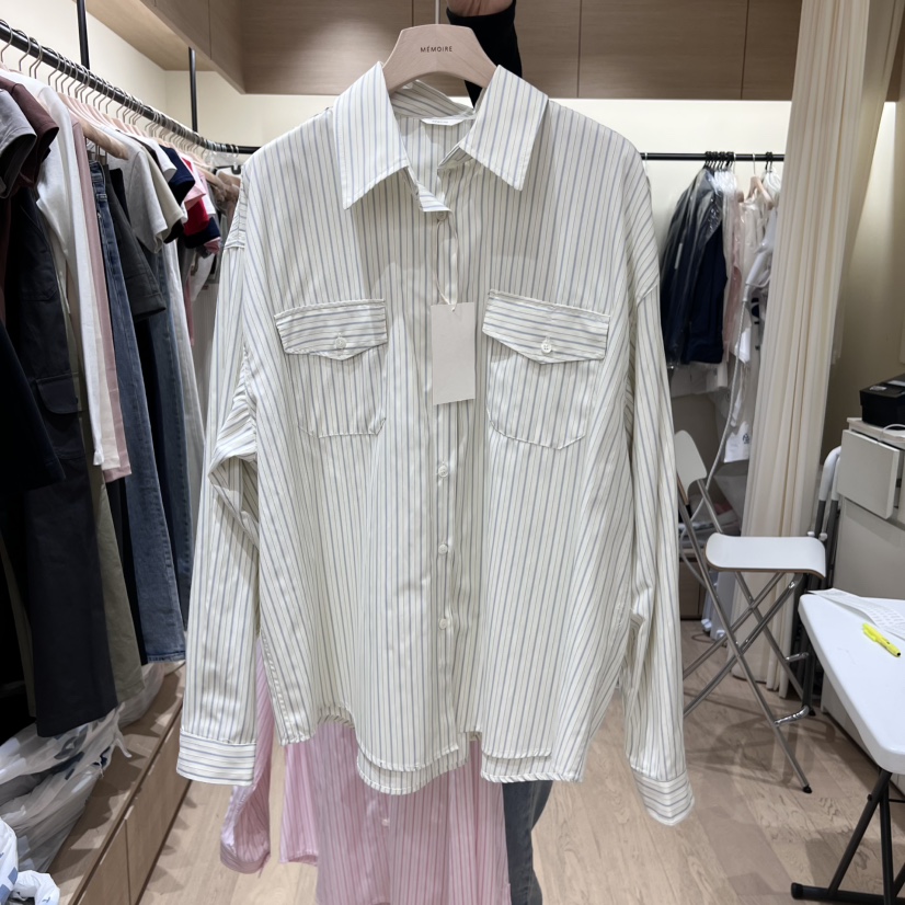 MEMOIRE東大門㊣實拍女裝新品25秋冬時尚熱賣推薦襯衫蕾絲衫MEMOIRE襯衫/蕾絲衫圖色2
