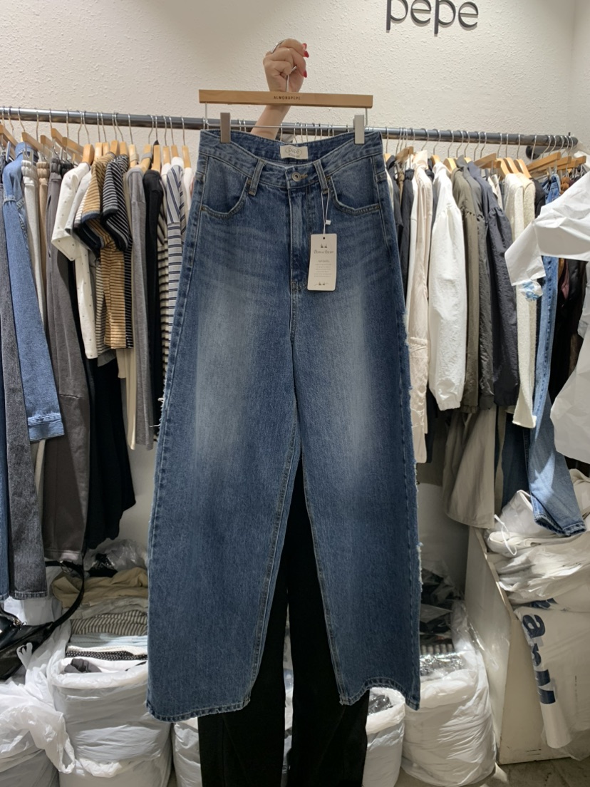ALMOND PEPE東大門㊣直郵女裝新品25秋冬推薦真品休閑牛仔褲ALMOND PEPE牛仔褲圖色1