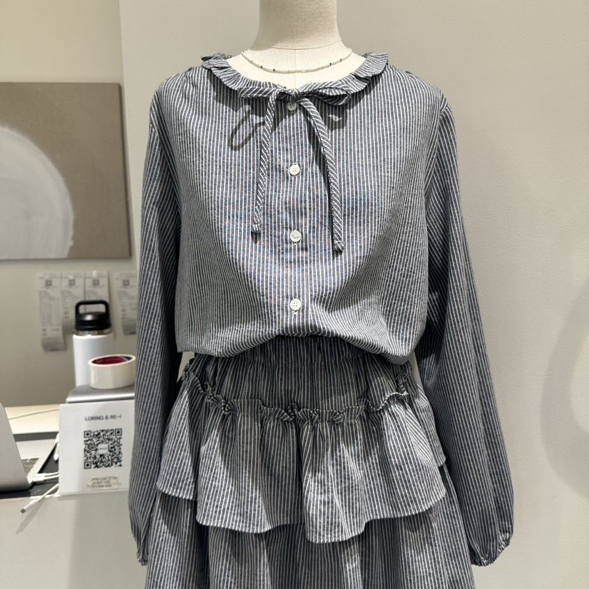 LORING RE I東大門㊣實拍女士新款時尚休閑熱賣襯衫蕾絲衫LORING RE-I/BARE襯衫/蕾絲衫圖色1