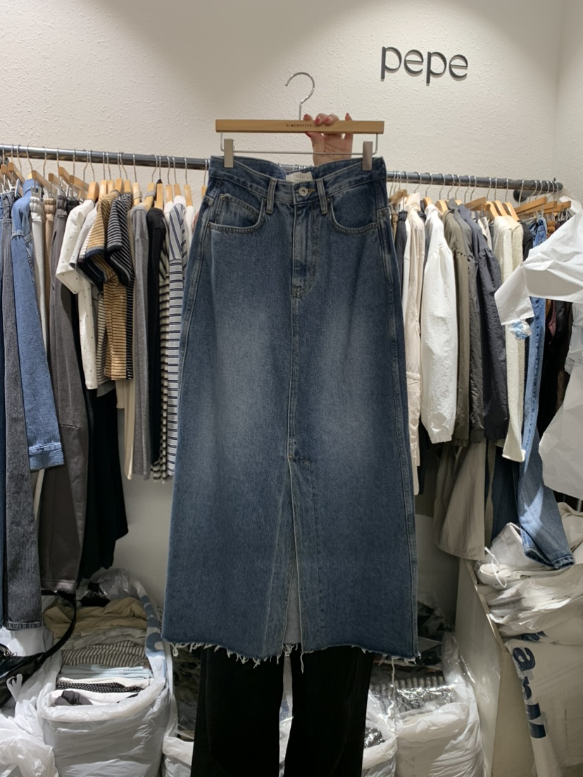 ALMOND PEPE東大門㊣實拍女裝新品25秋冬休閑熱賣時尚牛仔褲ALMOND PEPE牛仔褲圖色1