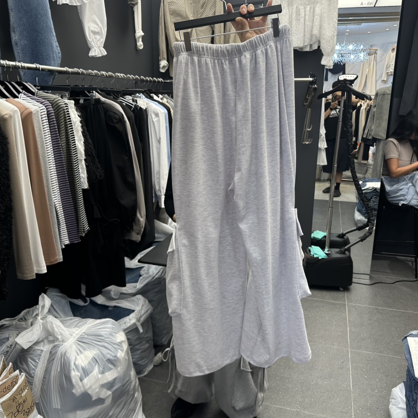 A-DEL韓國代購㊣女士新品職業推薦真品時尚休閑休閑褲口袋A-DEL休閑褲