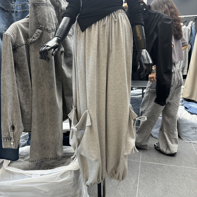 A-DEL韓國代購㊣女士新品職業推薦真品時尚休閑休閑褲口袋A-DEL休閑褲圖色2