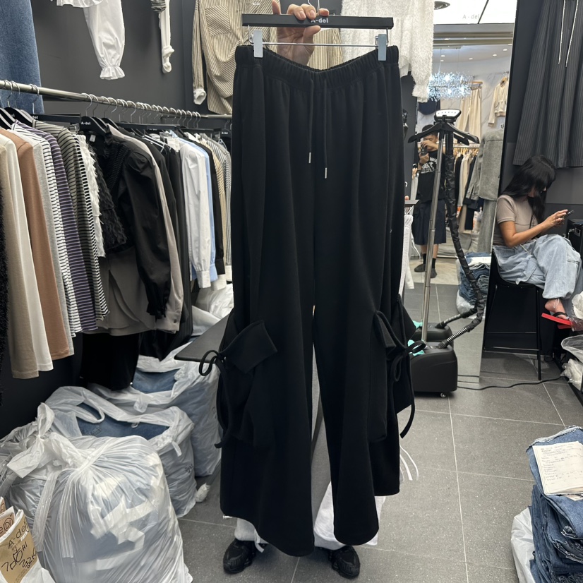 A-DEL韓國代購㊣女士新品職業推薦真品時尚休閑休閑褲口袋A-DEL休閑褲圖色3