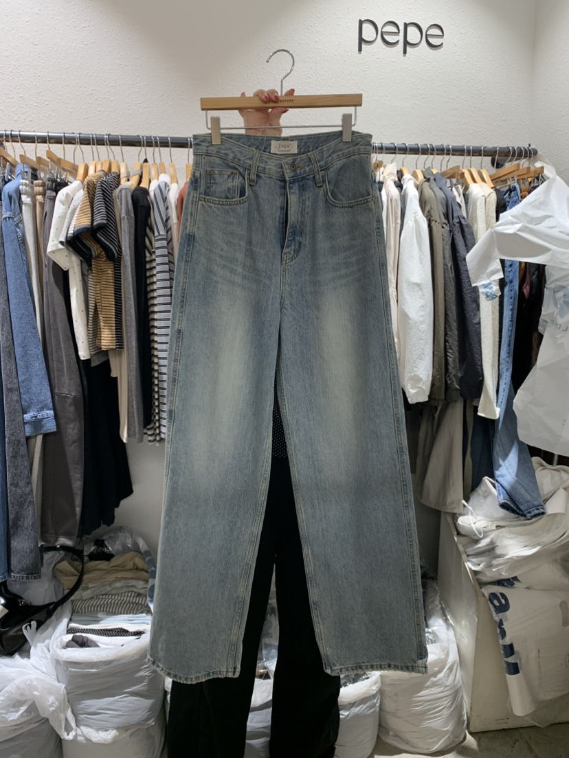 ALMOND PEPE東大門㊣實拍女裝新品時尚真品職業休閑牛仔褲ALMOND PEPE牛仔褲圖色1