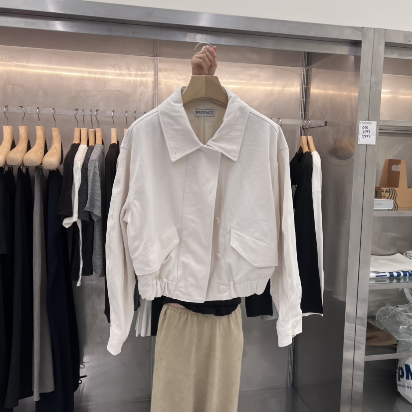 ESSENCE韓國代購㊣女裝新品熱賣25秋冬時尚人氣真品職業夾克ESSENCE夾克圖色2