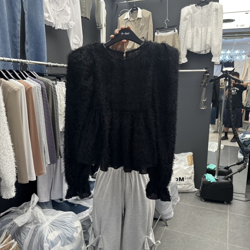 A-DEL韓國代購㊣女士新款推薦熱賣25秋冬真品時尚襯衫蕾絲衫A-DEL襯衫/蕾絲衫圖色2