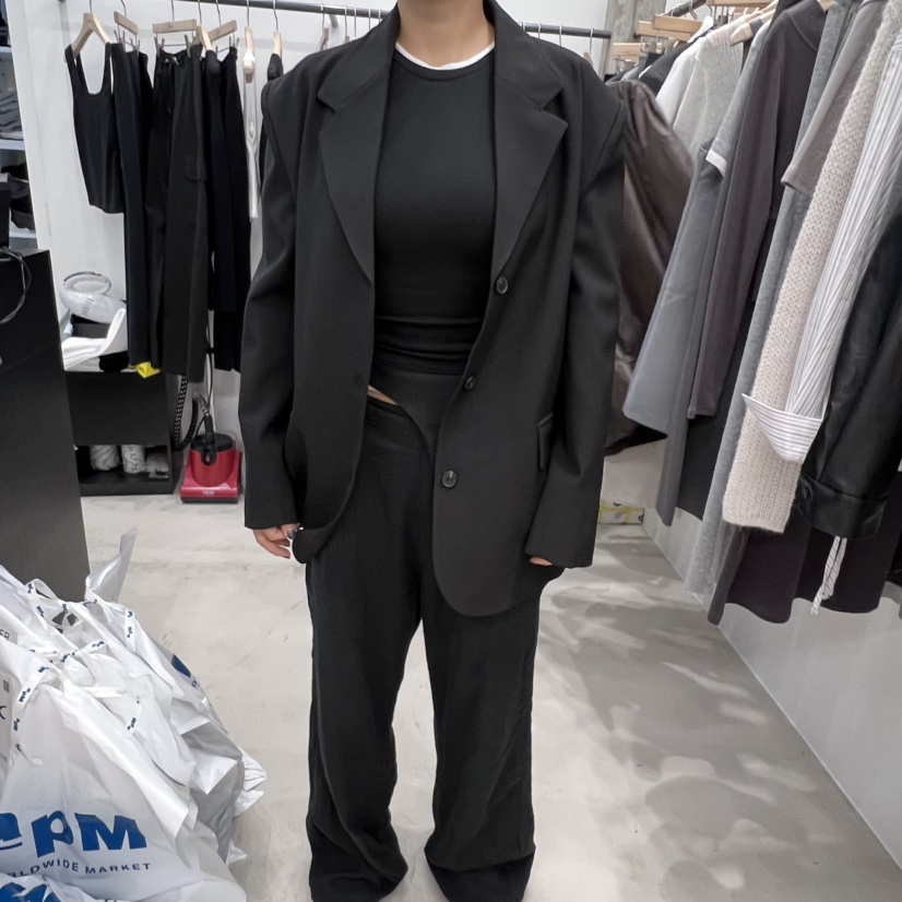 RECOVER東大門㊣代購女士新款休閑時尚職業人氣25秋冬夾克腰帶RECOVER/MOMENT夾克圖色2