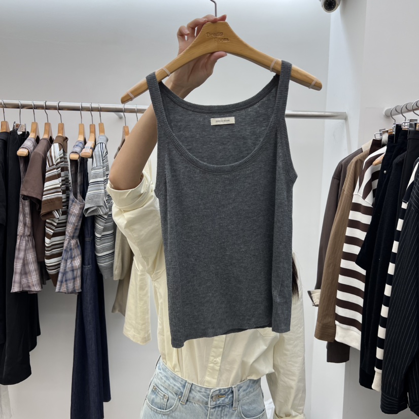 DRESS ROOM東大門㊣直郵女裝新品熱賣推薦25秋冬真品吊帶背心DRESS ROOM吊帶/背心圖色2