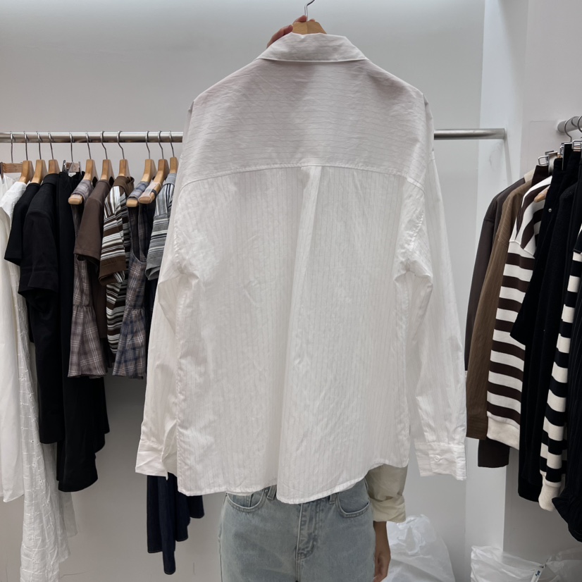 DRESS ROOM東大門㊣實拍女裝新品休閑真品熱賣襯衫蕾絲衫條紋DRESS ROOM襯衫/蕾絲衫