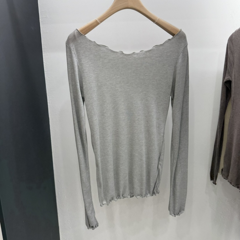 THE VALUE韓國代購㊣女士新品25秋冬真品推薦長袖T恤天絲羊毛THE VALUE長袖T恤