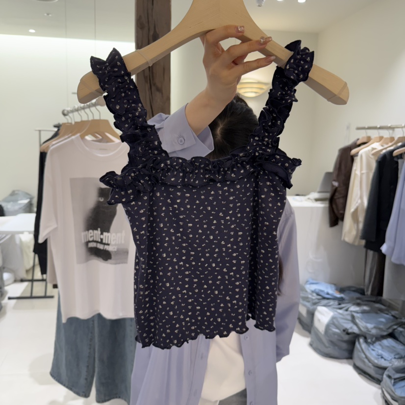 AVECNOUS東大門㊣實拍女裝新品職業人氣推薦休閑真品吊帶背心AVECNOUS吊帶/背心