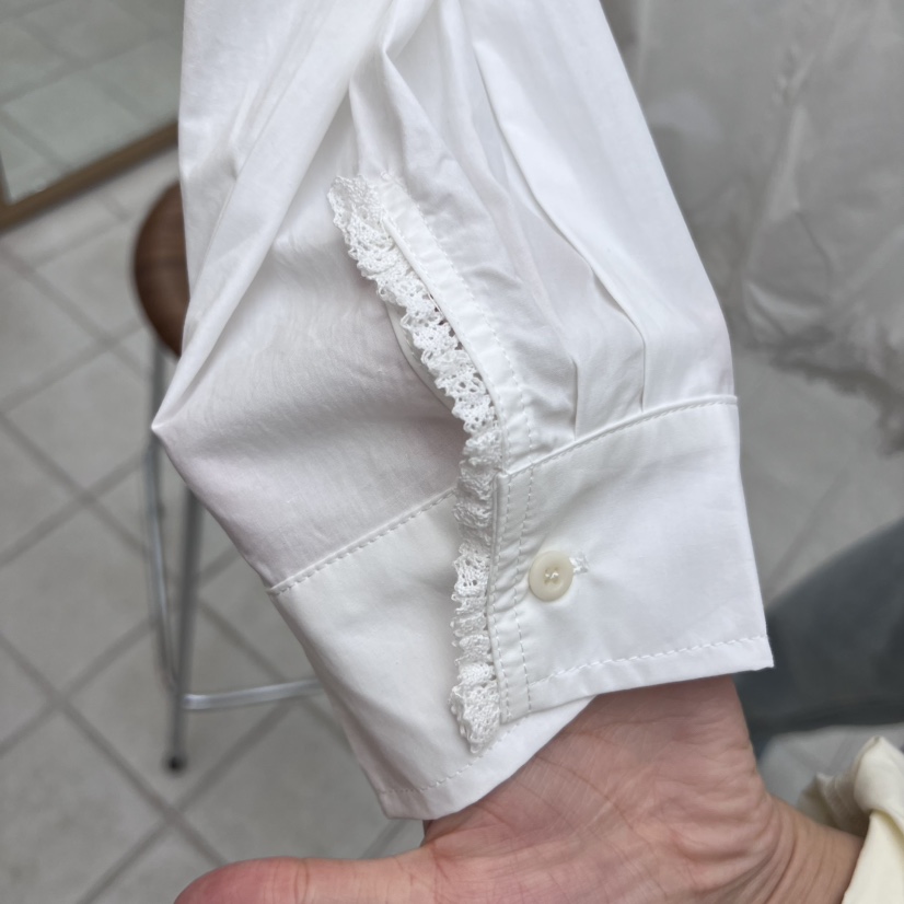 DRESS ROOM東大門㊣直郵女裝新款職業25秋冬襯衫蕾絲衫蕾絲DRESS ROOM襯衫/蕾絲衫