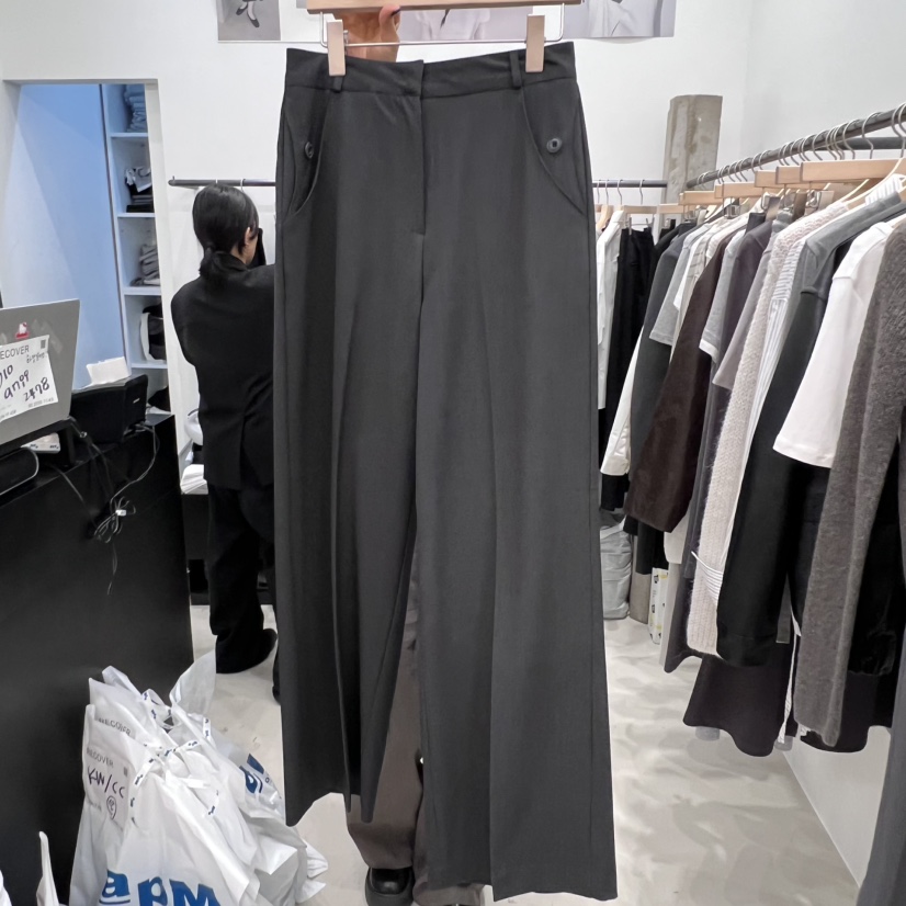 RECOVER東大門㊣代購女裝新款25秋冬熱賣休閑人氣推薦休閑褲RECOVER/MOMENT休閑褲圖色1