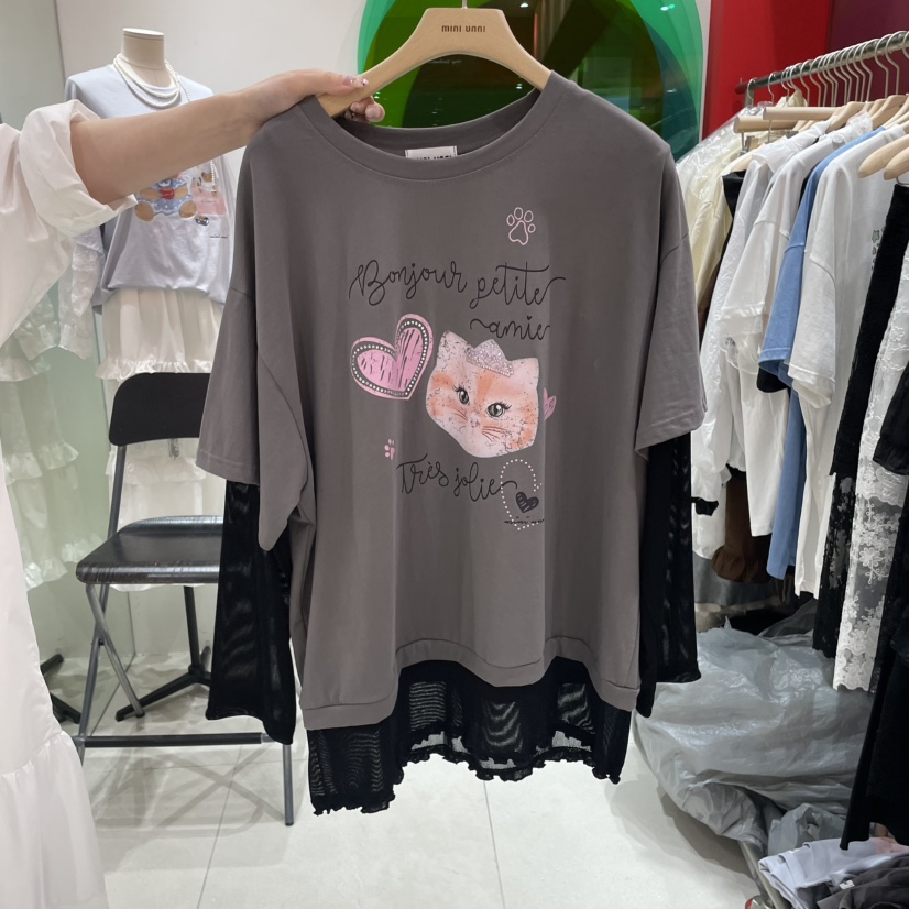 MINI UNNI韓國直郵㊣女裝新品人氣職業真品時尚休閑長袖T恤MINI UNNI長袖T恤圖色2