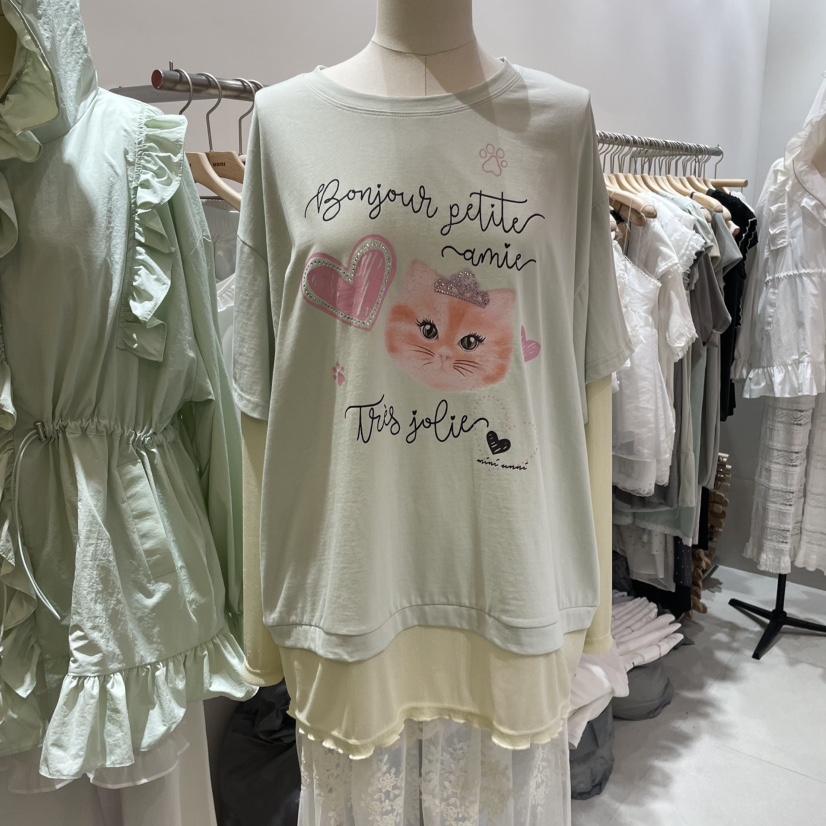 MINI UNNI韓國直郵㊣女裝新品人氣職業真品時尚休閑長袖T恤MINI UNNI長袖T恤圖色3