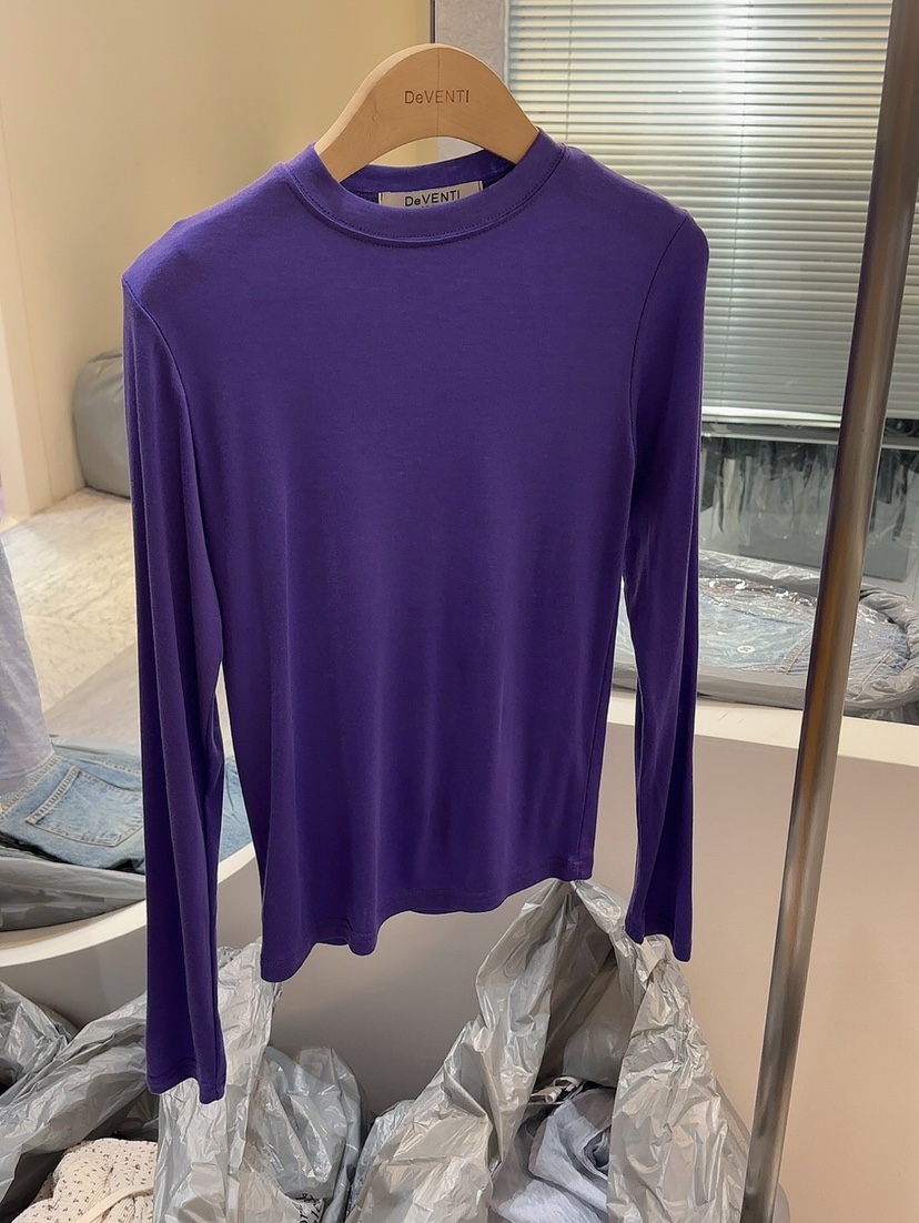 DE VENTI韓國代購㊣女士新品25秋冬熱賣時尚人氣職業長袖T恤DE VENTI長袖T恤圖色3