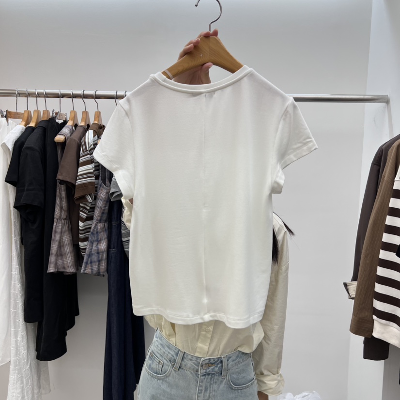 DRESS ROOM東大門㊣代購女士新品25秋冬人氣職業休閑真品T恤DRESS ROOMT恤